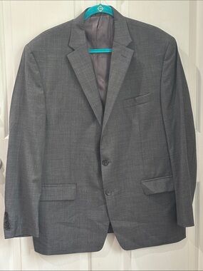 Ralph Lauren Men's Charcoal Gray Two-Button Suit Jacket 46R